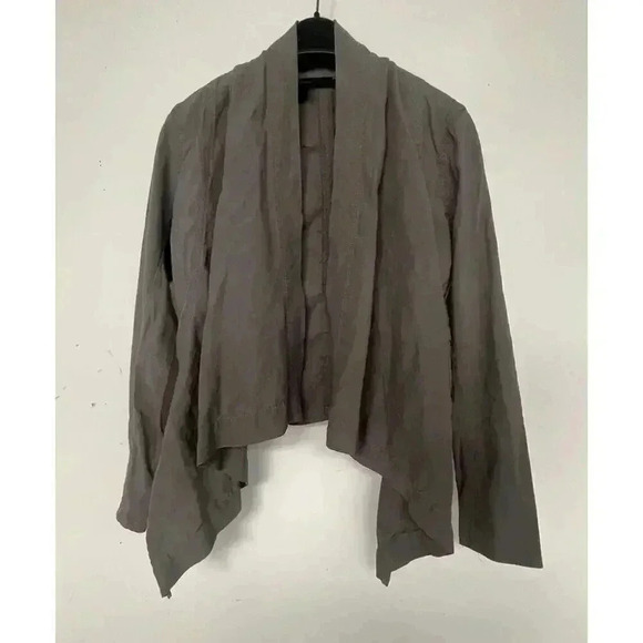 Eileen FIsher drape front viscose linen jacket Size XS - Picture 2 of 5